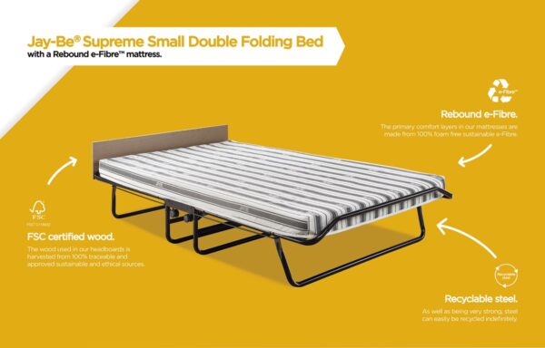 JayBe Supreme Small Double Folding Bed wit Rebound e-Fibre Mattress